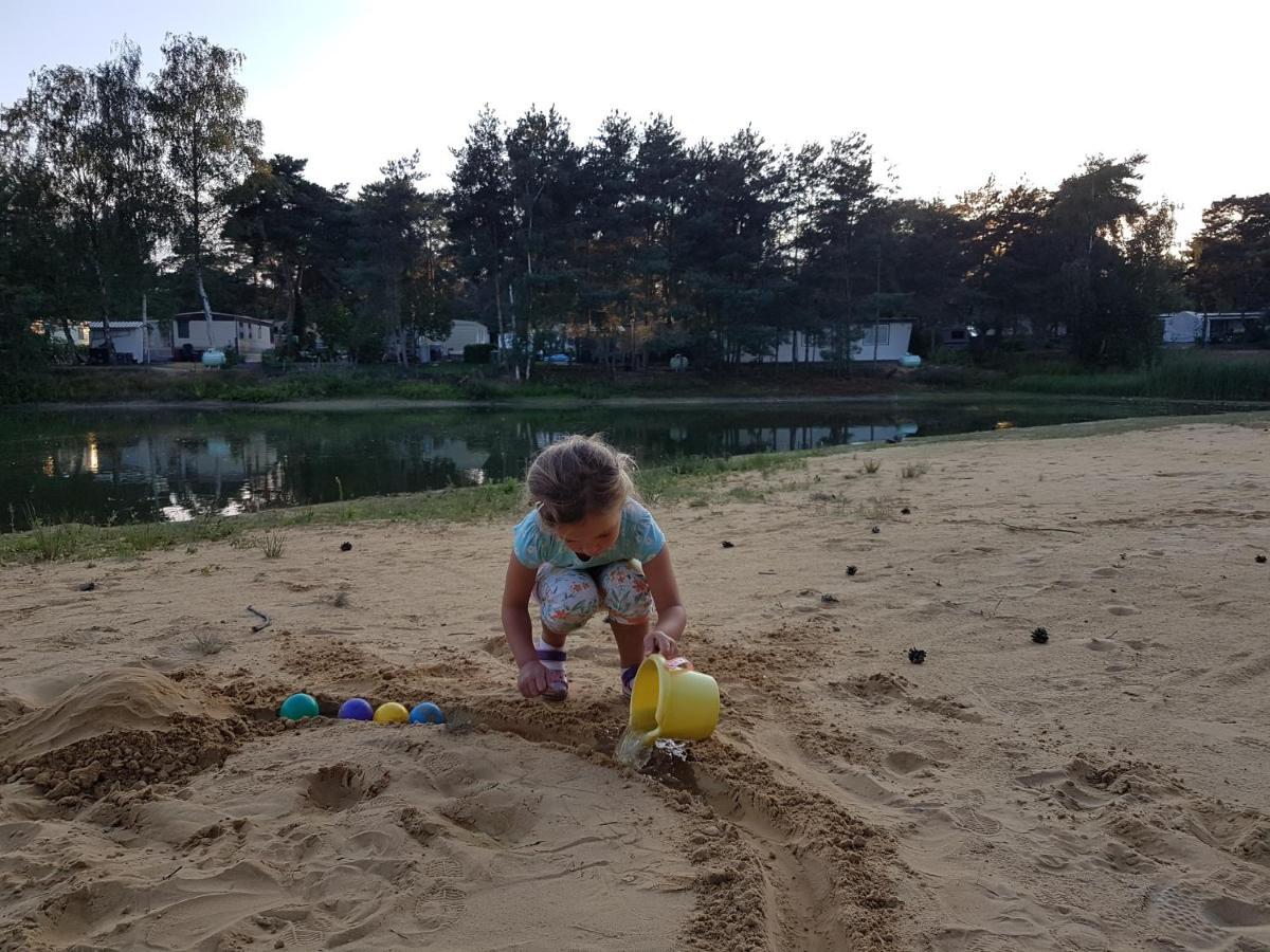 הוילה Balen " Casitacuriosa " Chalet Op Camping Met Buitenzwembad מראה חיצוני תמונה