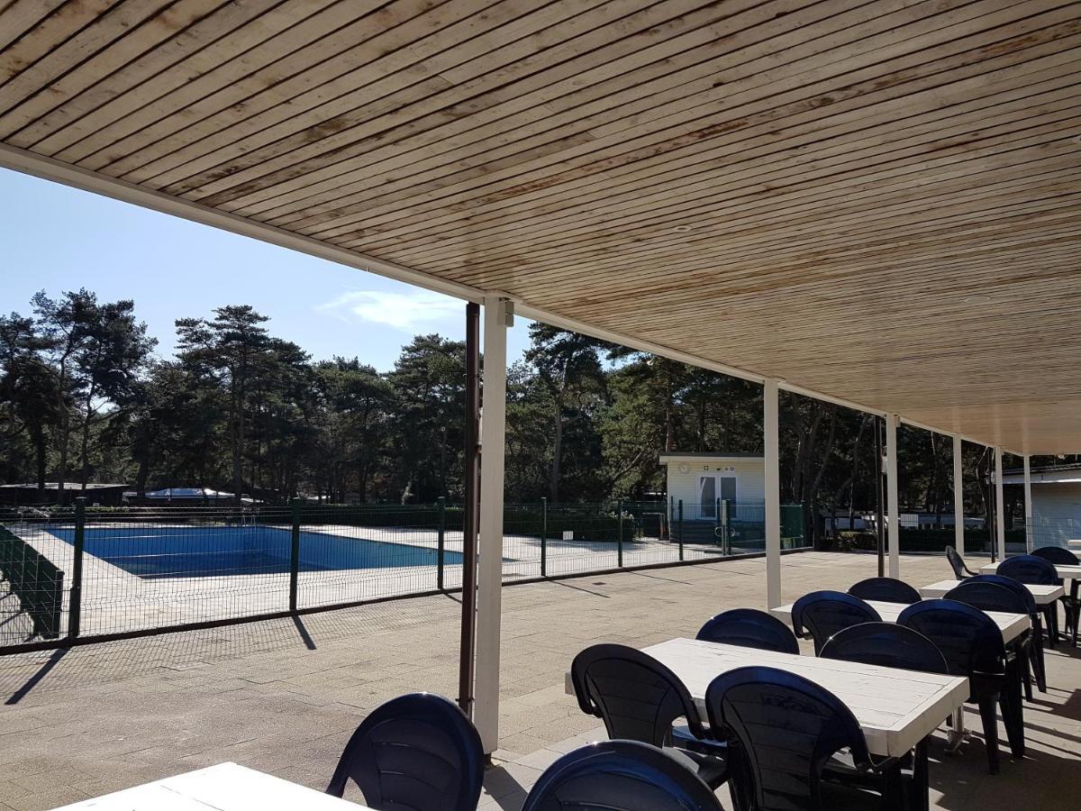 הוילה Balen " Casitacuriosa " Chalet Op Camping Met Buitenzwembad מראה חיצוני תמונה